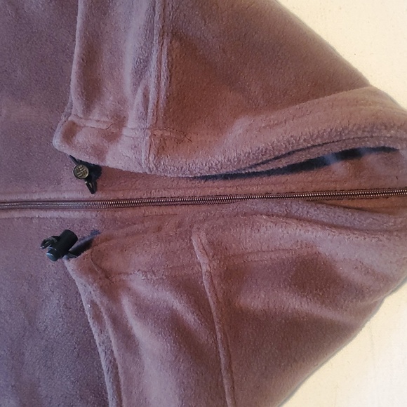 Columbia Brown Fleece Full Zip Pocketed Womens Full Zip Cinched Jacket Sz. XL - Picture 10 of 10